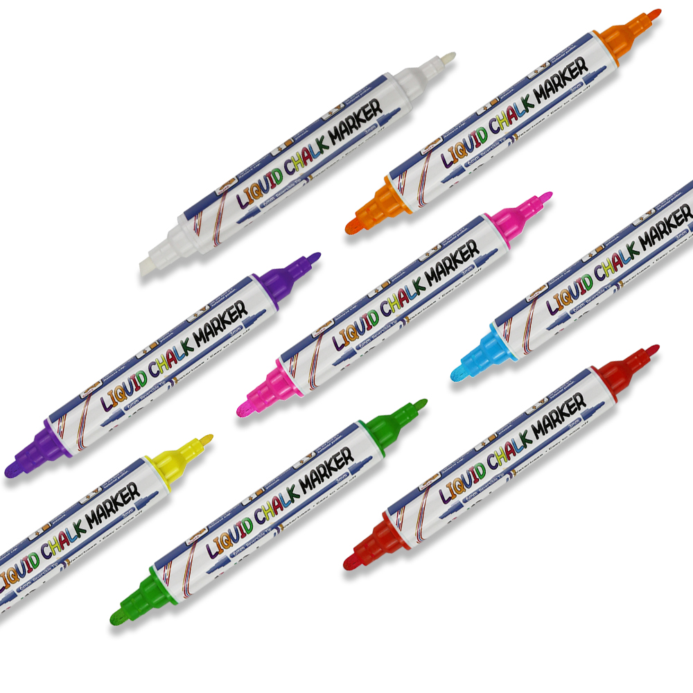 Dual-Tip Liquid Chalk Marker（0.7/3MM+6MM)