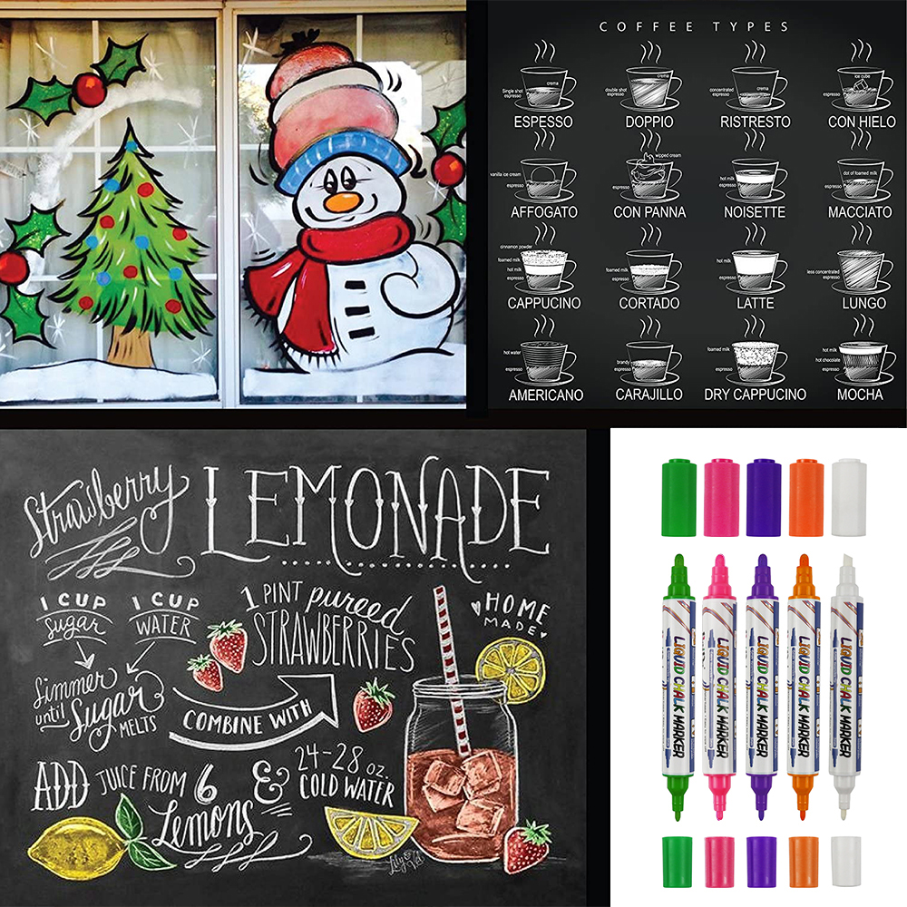 Dual-Tip Liquid Chalk Marker（0.7/3MM+6MM)